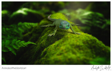 Animals of the World Art presents: European Green Lizard