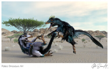 Paleo Dinosaurs Art presents: Deinonychus Feathered Dinosaurs 